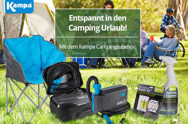 Das Zubehör von Kampa erstreckt sich von Grills, Besteck und ... Kampa Rally Air Pro Plus Innenzelt ... Kampa Vorzelt & Zelt Repair Tape.
Kampa Zubehör, jetzt kaufen.
 