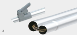 Gegen Aufpreis mit einem 28 x 1 mm EasyGrip Alu-Gestänge