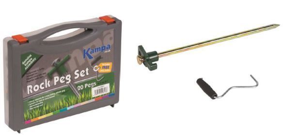 Kampa Dometic Rock Peg Pack - 20,5 cm - 20 Stück Kampa Dometic Rock Peg Pack - 20,5 cm - 20 Stück