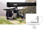 Thule Van-Markise 3200, 270, anthrazit, Tuch: Mystic grey (31) inkl. Adapter f. Dachträger