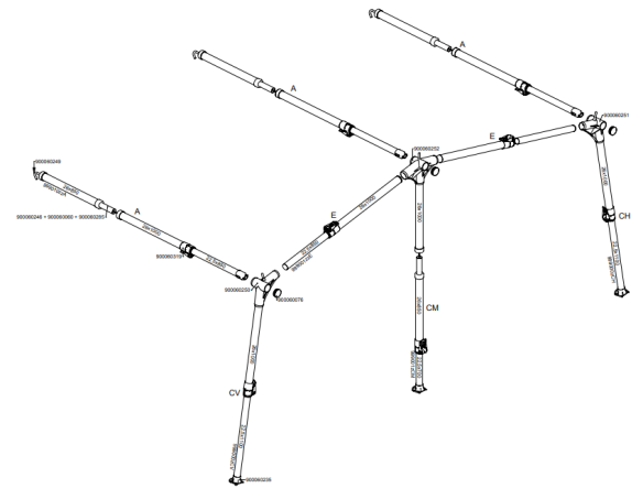 Isabella CarbonX Gestänge Sonnendach UniCut G10/13 IsaFix Isabella CarbonX Gestänge Sonnendach UniCut G10/13 IsaFix