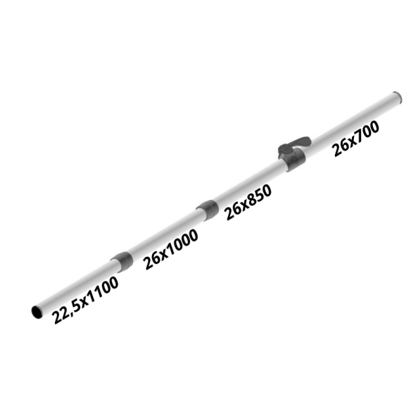Ventura Ersatzteil IXL-Fiber E-Stange G21-22 (Giebelstange innen)