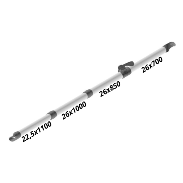 Ventura Ersatzteil IXL-Fiber G-Stange G21-22 (Vordachgiebelstange)