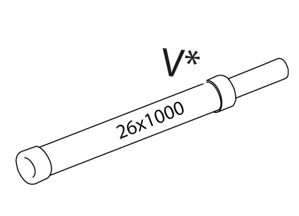Ventura Verlängerung f. Verandastange IXL (26x1000) Ventura Verlängerung f. Verandastange IXL (26x1000)
