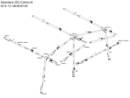 Isabella CarbonX Gestänge Standard 250 - komplett / G10-G13