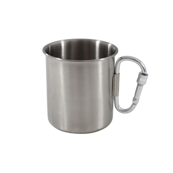 Basic Nature Edelstahlbecher m. Karabinerhenkel