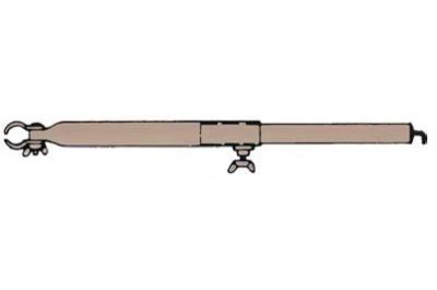 Brand Dachhakenstange, Stahl, 32 mm (Haken+Schelle), 215-300 cm Brand Dachhakenstange, Stahl, 32 mm (Haken+Schelle), 215-300 cm