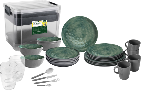 Brunner Geschirr-Set All Inclusive Venetian Sea green, 40-tlg. Brunner Geschirr-Set All Inclusive Venetian Sea green, 40-tlg.