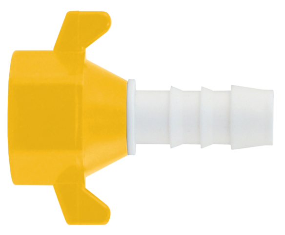 Lilie Gerade-Aufschraubtülle-WeißGELB, Ø10 mm, 2er Pack