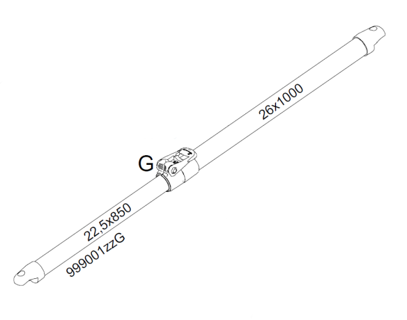 Isabella Ersatzteil CarbonX G-Stange G10-13 (Vordachgiebelstange)