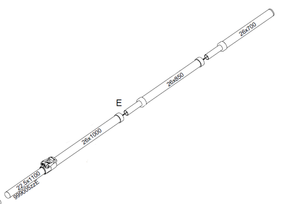 Isabella Ersatzteil CarbonX E-Stange G21-22 (Giebelstange innen)