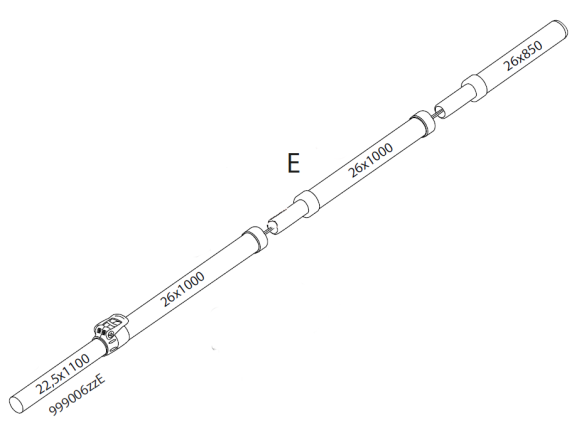 Isabella Ersatzteil CarbonX E-Stange G23 (Giebelstange)