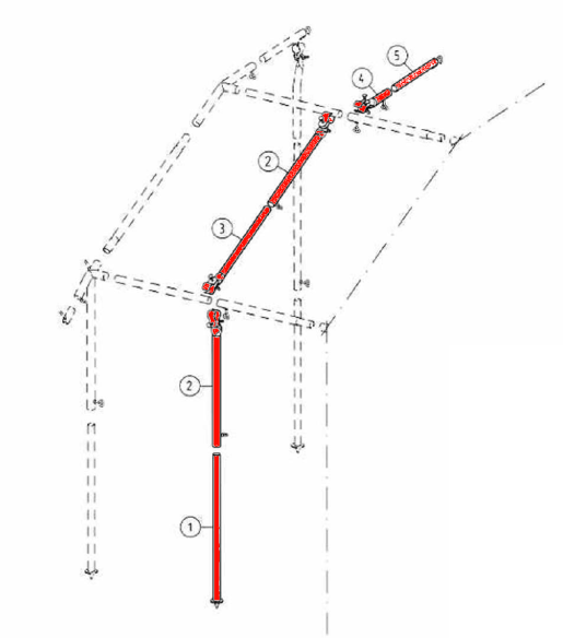 Brand Ausbaugestänge für Pamir Gr.2 & Gr.3