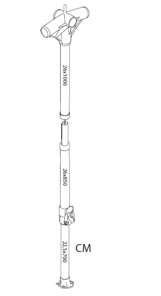 Isabella Ersatzteil CarbonX CM-Kreuz, m. B-Stange G10-18 (Stütze mitte) Isabella Ersatzteil CarbonX CM-Kreuz, m. B-Stange G10-18 (Stütze mitte)