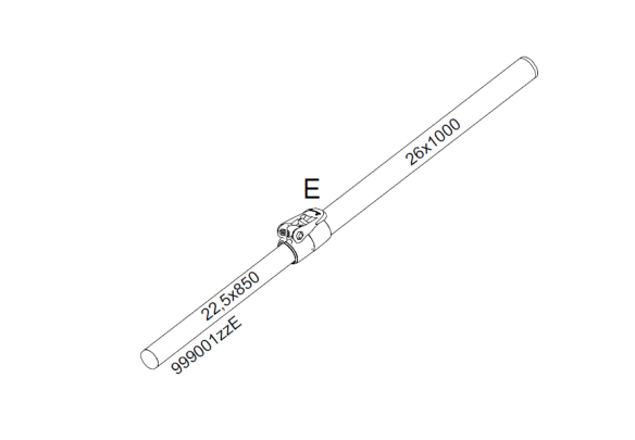 Isabella Ersatzteil CarbonX E-Stange G10-13 (Giebelstange)