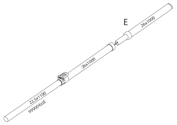 Isabella Ersatzteil CarbonX E-Stange G19-20 (Giebelstange innen)