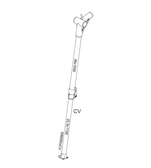 Isabella Ersatzteil CarbonX CV-Ecke, m. B-Stange (Stütze links)