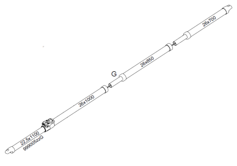 Isabella Ersatzteil CarbonX G-Stange G21-22 (Vordachgiebelstange)