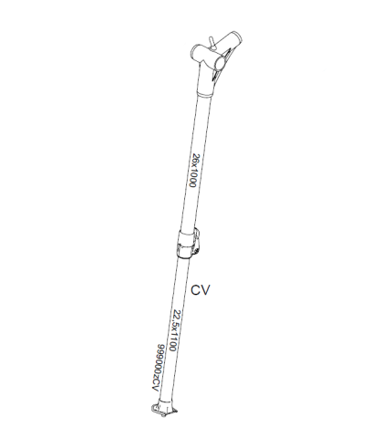 Isabella Ersatzteil CarbonX CV-Ecke, m. B-Stange (Stütze links)